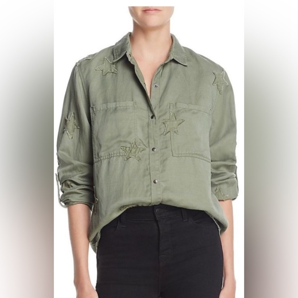 Rails Marcel Button Up embroidered stars shirt S